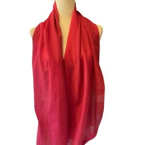 Scarf chiffon style hot pink sheer 66 L by 17 W